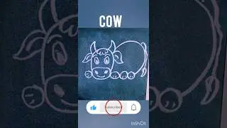 EASY & SIMPLE DRAWING OF COW - DRAWING FOR BEGINNERS - COW #cow #cows #cowdrawing #drawing #shorts