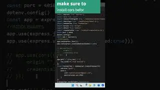 Use of CORS in backend #cors #nodejs #expressjs  #crossoriginresourcesharing