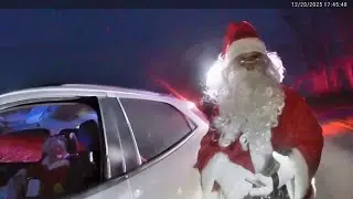Santa gets caught speeding in Ohio: Sheriff's office shares bodycam of the entertaining encounter