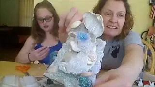 DIY HOT GLUE SEASHELL FOUNTAIN!!!!!!!