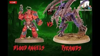 Blood Angels Rage Cursed Onslaught vs Tyranids! Warhammer 40k Tabletop Simulator (TTS)!
