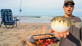 Surf Fishing & Cooking What We Catch on the Beach