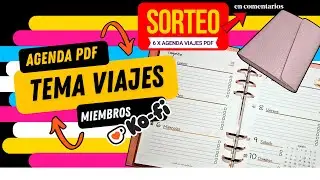 Agenda Imprimible 2025 A5 PDF | REGALO para miembros de ko-fi | Temática de Viajes
