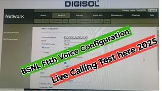 Bsnl Ftth Voice Configuration 2025 | BSNL Telephone ko active kaise kare | Digisol router telephone