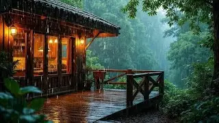 Rainy Night in a Forest Cabin: Natural Rain Sounds for Relaxation and Deep Sleep