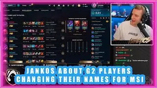 Jankos About G2 Players Changing Their Names For MSI