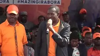 SIMBA ARATI TO RUTO:'TUTAKUPA MAVI YETU YOTE YA KIBRA UPELEKE SUGOI!'