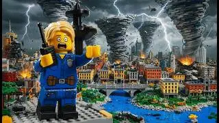 LEGO City Trapped as Multiple Tornadoes Close In #LEGOCity #LEGO #tornado  #TornadoChase
