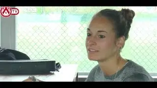 Tessa Wullaert op bezoek op de KVK Jeugdacademie