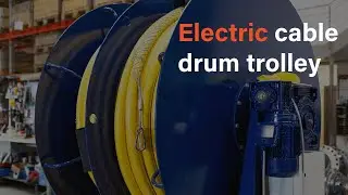 Electric cable drum trolley