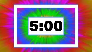 5 MINUTE TIMER with MUSIC and ALARM/WHISTLE!