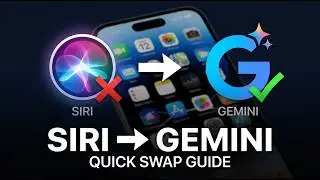 How to Replace Siri with Gemini | Use Google Gemini as Default Assistant iPhone | Replace Siri