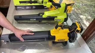 Воздуходувка DEWALT 20V MAX XR против RYOBI ONE+ HP 18V Brushless с беспроводным двигателем, скор...