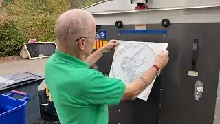 Proper orientation of monkey beaver sticker..