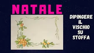 Dipingere il vischio per Natale. Disegno facile