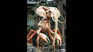 Amazing #animals Fusion: Elephant, Crab, Bull, Wolf, Shark & Turtle | Hybrid Beast #shorts
