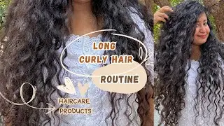 My current long curly haircare routine || curly hair products #curlyhairroutine #summer #haircare