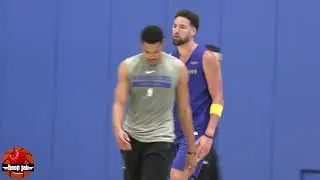 Klay Thompson & Jordan Poole Shooting Workout At Warriors Practice. HoopJab NBA