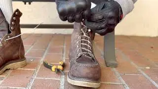 Lacing Up Danner Work Boots 