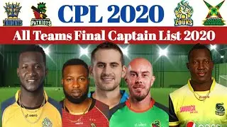 CPL T20 2020 All Team Final Captain List l All Team Captain For Caribbean Premier league 2020 l