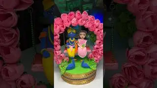 Krishna ji Janamastmi jhula making with Super Clay Radhe Krishna Jhula making #shorts #short