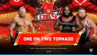 BROCK LESNAR VS MARK HENRY & OTIS ONE TWO TORNADO #shorts #video