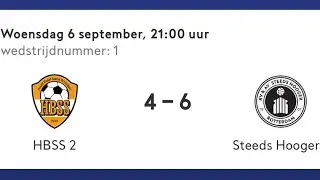HBSS 2 - Steeds Hooger 1 | Bekerwedstrijd | 06-09-2023