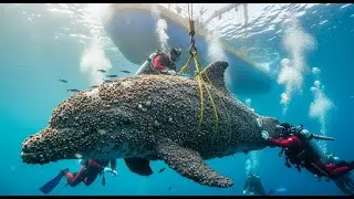 The Shark's Struggle: A Rescue Mission to Save Its Back #rescue #oceanrescue #shark