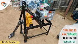 Topland 15 KVA 3 Phase Gearbox type Tractor PTO Generator. Bharat Enterprises.