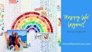 RAINBOW LAYOUT  / Scrapbooking Tutorial / 