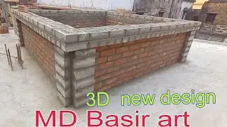 Amazing idea in do creative new ? elevation extra brick design/ MD basir art
