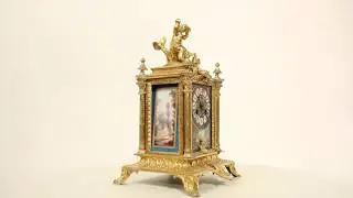 Antique French Sevres Porcelain Ormolu Clock