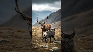 🦌 Brave Deer Chases Away a Thorny Invader | Wildlife Moment