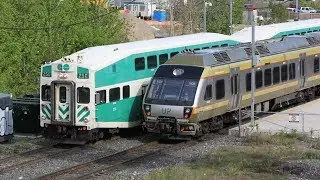 GO Transit and UP Express at Bloor - Toronto [HD]