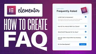 How To Create FAQ In Elementor 2025