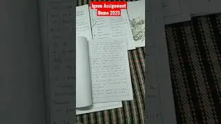 Ignou Assignment Demo | Answer Writing | 2023          #ignou #ignouassignment