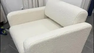Обзор кресла Allamazing Accent Chair, современного кресла с подлокотниками из ткани букле и удобн...