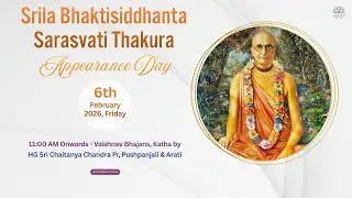 𝐀𝐩𝐩𝐞𝐚𝐫𝐚𝐧𝐜𝐞 𝐃𝐚𝐲 𝐨𝐟 𝐒𝐫𝐢𝐥𝐚 𝐁𝐡𝐚𝐤𝐭𝐢𝐬𝐢𝐝𝐝𝐡𝐚𝐧𝐭𝐚 𝐒𝐚𝐫𝐚𝐬𝐯𝐚𝐭𝐢 𝐓𝐡𝐚𝐤𝐮𝐫𝐚 || 𝟔𝐭𝐡 𝐅𝐞𝐛 𝟐𝟎𝟐𝟔 @ISKCONNVCCPune