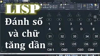 Lisp đánh số và chữ tăng dần trên progeCAD/ AutoCAD