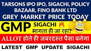 Sigachi IPO GMP Today, Sapphire IPO GMP, Paytm IPO, SJS IPO GMP | Sigachi Latest GMP Today