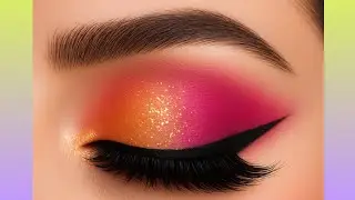 Trending multicolour eye makeup tutorial party eye makeup and black winged linner |