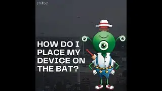 How do I place str8bat device on the bat?