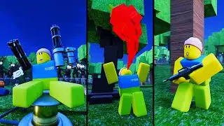 Roblox Dead Rails |Noob Machine Gun in 99 Nights in the Fores ☠️  | Noob Roblox