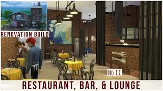 restaurant, bar, & lounge | Waterside Warble Renovation Build Showcase | The Sims 4