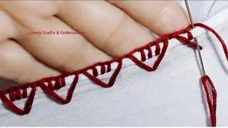 New Simple Border Line Stitch For Beginners /Border Embroidery designs /Easy Hand Embroidery