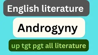Androgyny meaning in Hindi / terms and forms English literature 