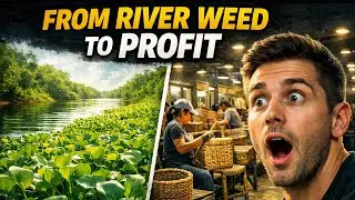 Inside a Modern Water Hyacinth Factory 🇺🇸 | Raw Plant to Finished Eco-Friendly Products