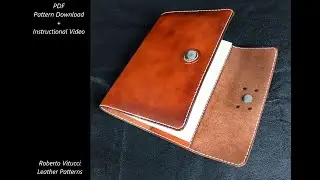 How to make a Leather Book Cover - DIY - All Size Pattern - Instructional Video