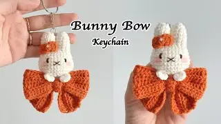 Easy Crochet Bunny with Bow Keychain 🐰🎀 | DIY Handmade Gift | Cute Amigurumi for Beginners