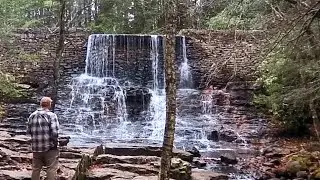 Solo hiking in Hickory Run: Shades of Death and snow at Hawk Falls. 